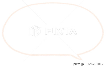 手書き風シンプルのだ円ふきだし 126761017