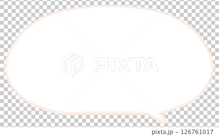 手書き風シンプルのだ円ふきだし 126761017