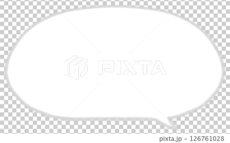 Simple handwritten oval speech bubble Simple handwritten oval speech bubble 126761028