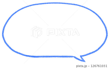 手書き風シンプルのだ円ふきだし 手書き風シンプルのだ円ふきだし 126761031