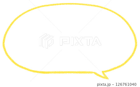手書き風シンプルのだ円ふきだし 手書き風シンプルのだ円ふきだし 126761040