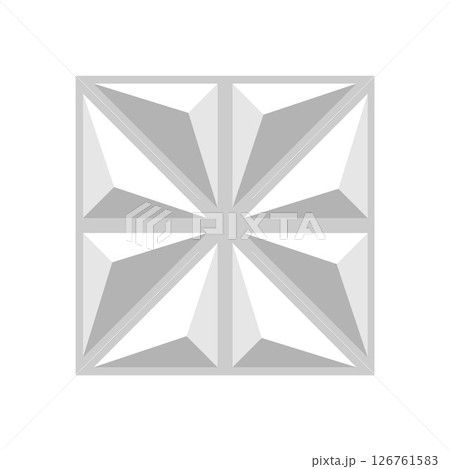 A silver color square design	 126761583