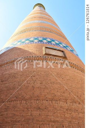 Juma Mosqueのミナレット　ヒヴァ　ウズベキスタン　1 126761814