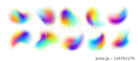 Abstract Colorful Gradient Elements Vector Illustration Background Depicting Vivid Shapes Blending Vibrantly Over a White Base Enhancing Modern Design Aesthetics Abstract Colorful Gradient Elements Vector Illustration Background Depicting Vivid Shapes Blending Vibrantly Over a White Base Enhancing Modern Design Aesthetics 126762279