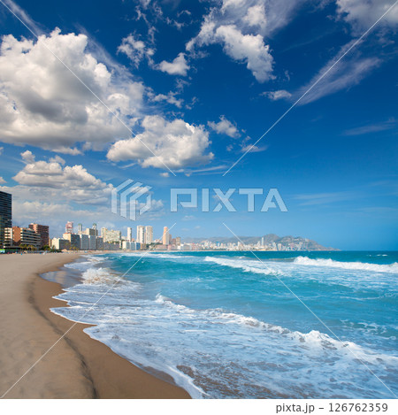 Benidorm Alicante beach buildings and Mediterranean 126762359