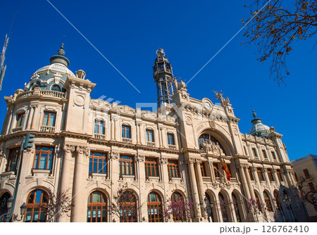 Correos building in Valencia in Plaza Ayuntamiento downtown 126762410