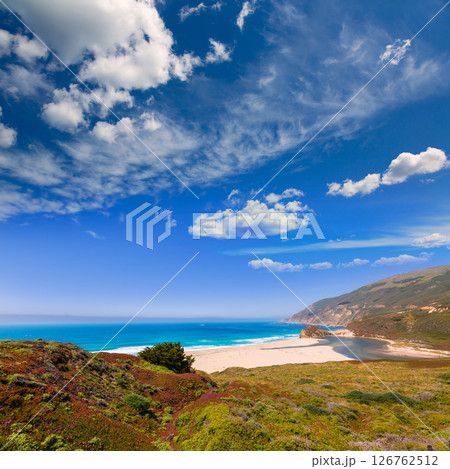 California beach in Big Sur in Monterey Pacific Highway 1 126762512