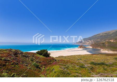 California beach in Big Sur in Monterey Pacific Highway 1 126762518