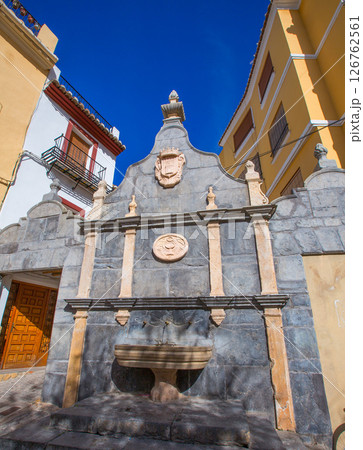 Jerica Castellon village fountain in Alto Palancia of Spain 126762561