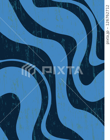 Simple textured waves. Monochrome abstract...のイラスト素材 [126762712] - PIXTA