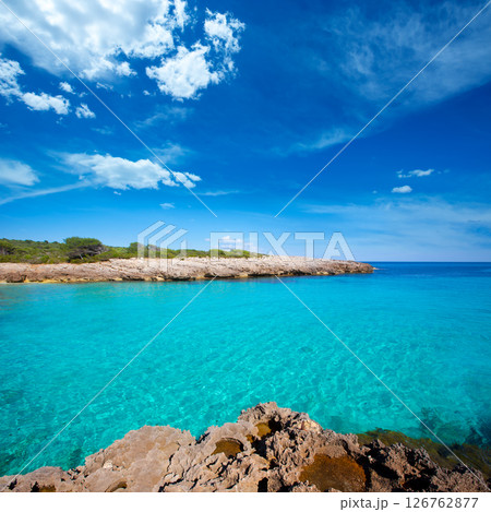 Menorca Cala des Talaier beach in Ciutadella at Balearic Menorca Cala des Talaier beach in Ciutadella at Balearic 126762877