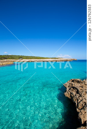 Menorca Cala des Talaier beach in Ciutadella at Balearic Menorca Cala des Talaier beach in Ciutadella at Balearic 126762883