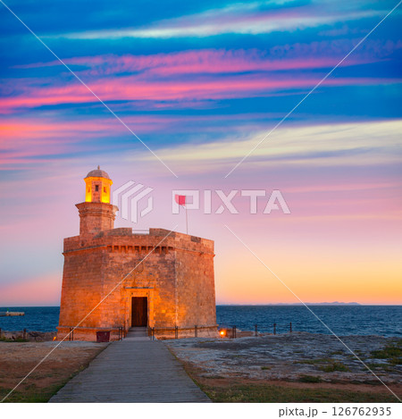 Ciutadella Castell de Sant Nicolas sunset Castillo San Nicolas Ciutadella Castell de Sant Nicolas sunset Castillo San Nicolas 126762935