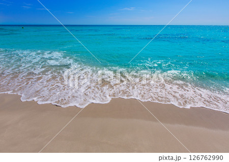 Alaior Cala Son Bou in Menorca turquoise beach at Balearic 126762990