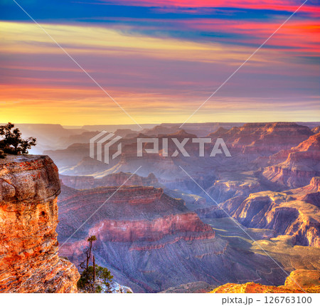 Arizona sunset Grand Canyon National Park Yavapai Point Arizona sunset Grand Canyon National Park Yavapai Point 126763100
