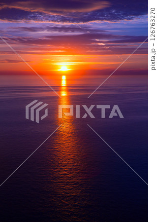 sunset sunrise over Mediterranean sea 126763270
