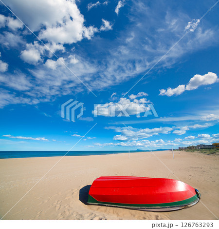 Mediterranean sand beach in Valencian community Spain 126763293