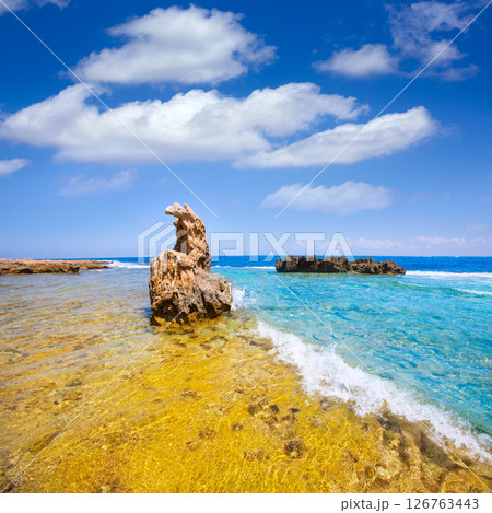 Denia Alicante Las rotas rocky beach in Spain 126763443