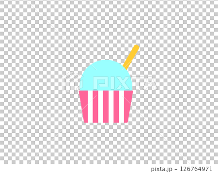 一杯冰淇淋（薄荷）圖示的插圖 126764971