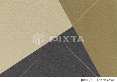 Geometric beige, brown and black texture paper background for presentation, banner or card design template 126765258