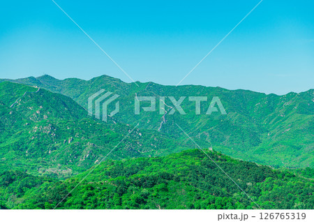 中国 万里の長城からの景色 中国 万里の長城からの景色 126765319