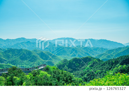 中国 万里の長城からの景色 中国 万里の長城からの景色 126765327