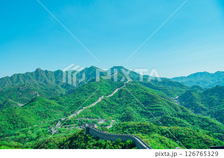 中国 万里の長城からの景色 中国 万里の長城からの景色 126765329