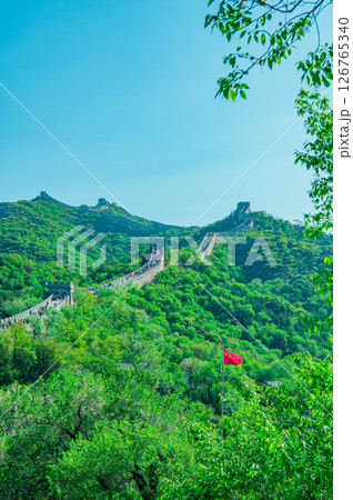 中国 万里の長城からの景色 中国 万里の長城からの景色 126765340