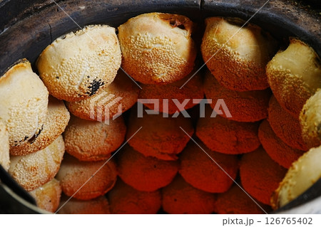 台湾 台北 士林市場または士林夜市 胡椒餅	 126765402