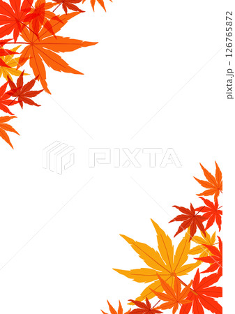 紅葉のフレームイラスト 126765872