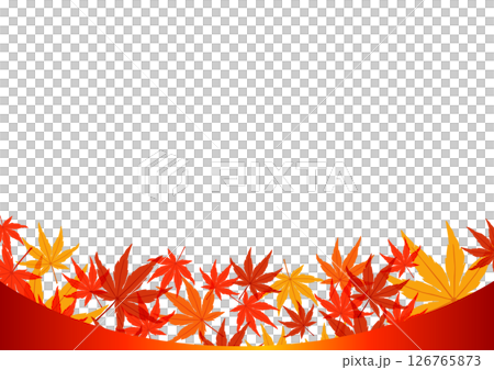 Autumn leaves background illustration 126765873
