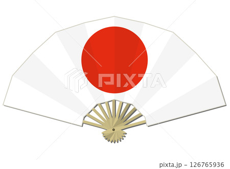 扇子のイラスト（お祭り・和・雑貨）ベクター 126765936