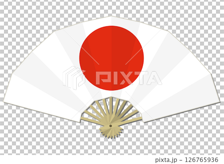 扇子のイラスト（お祭り・和・雑貨）ベクター 126765936