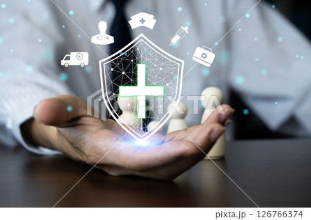 The concept of purchasing comprehensive health insurance The concept of purchasing comprehensive health insurance 126766374
