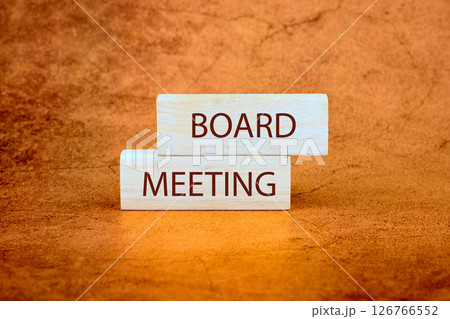 The conceptual phrase of the BOARD MEETING. Business and Meeting agenda concept. Copy space The conceptual phrase of the BOARD MEETING. Business and Meeting agenda concept. Copy space 126766552