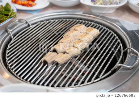 Korean bbq food. Grilled eel 126766695