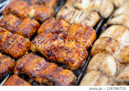 Korean bbq food. Grilled eel Korean bbq food. Grilled eel 126766728