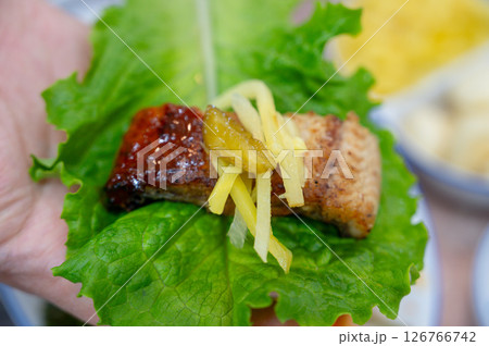 Korean bbq food. Grilled eel 126766742