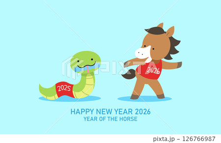 Zodiac animals relay race vector illustration 126766987