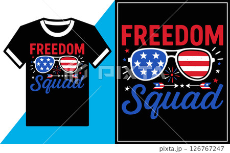 Freedom squad patriotic t shirt design vector 126767247