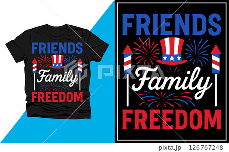 Friends family freedom 4th of july t shirt design vector 126767248