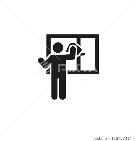 Window Cleaning Icon Window Cleaning Icon 126767314