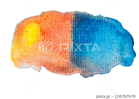 Vibrant abstract watercolor art in blue and orange hues capturing light and texture Vibrant abstract watercolor art in blue and orange hues capturing light and texture 126767678