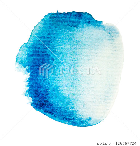 Blue watercolor texture with gradient transition from dark to light shades 126767724