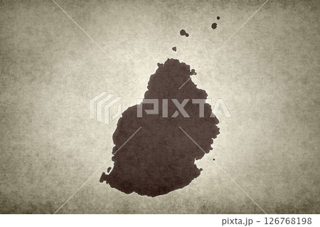 Map of Mauritius printed on a paper Map of Mauritius printed on a paper 126768198