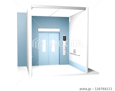 3Dレンダリングのエレベーター内部 126768211