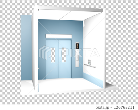 3Dレンダリングのエレベーター内部 126768211