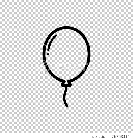 Simple and cute balloon icon 126768334