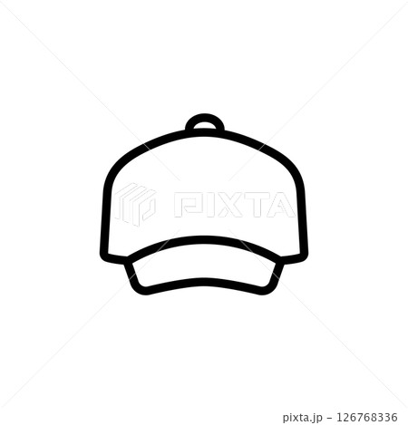 シンプルでかわいい帽子のアイコン シンプルでかわいい帽子のアイコン 126768336