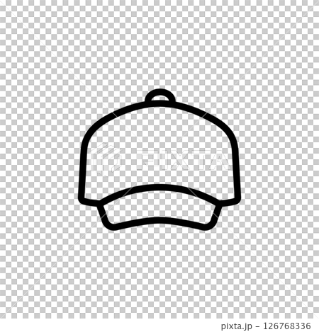 シンプルでかわいい帽子のアイコン シンプルでかわいい帽子のアイコン 126768336